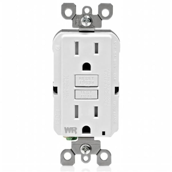 Leviton Mfg R02-GFWT1-0KW 15 Amp Self-Test GFCI Weather & Tamper Outlet; White 1985878 - main